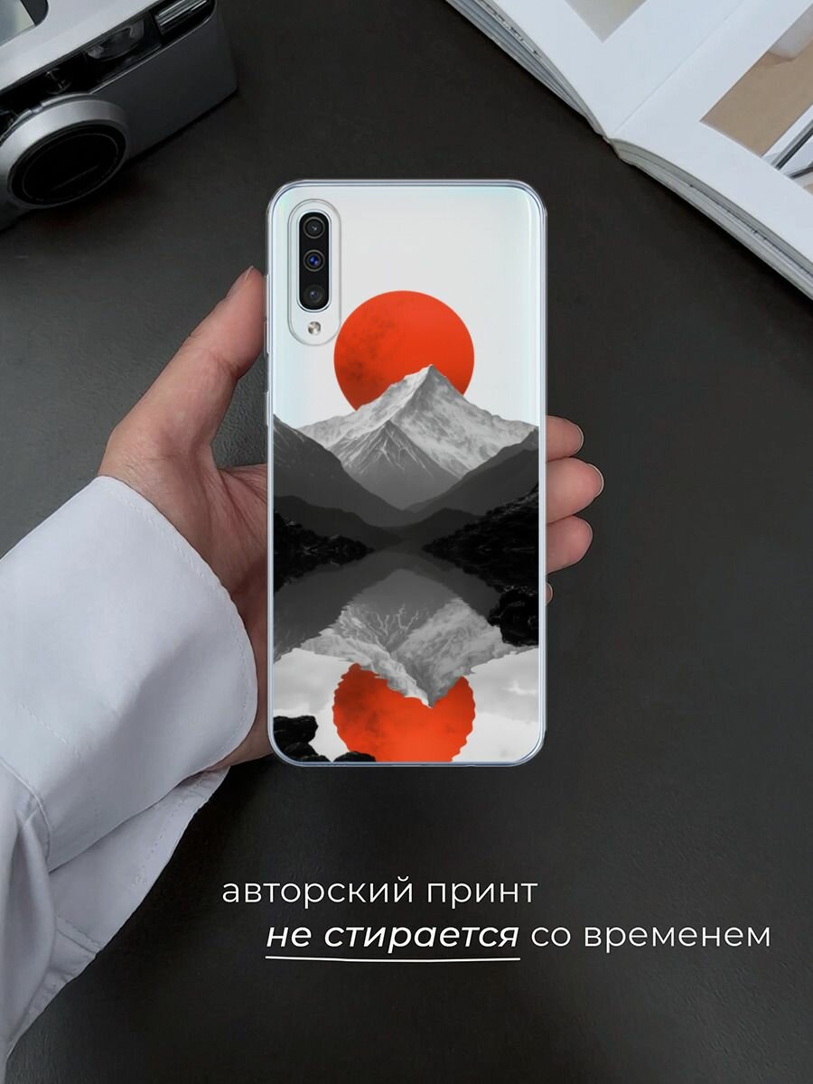 Чехол на Samsung Galaxy A50/A30s / Самсунг Галакси A50/A30s с принтом Белая гора 2, прозрачный — фото 1