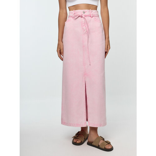 Юбка Sela, размер L INT, розовый юбка макси женская джинсовая асимметричная повседневная длинная юбка из денима с завышенной талией белая на лето