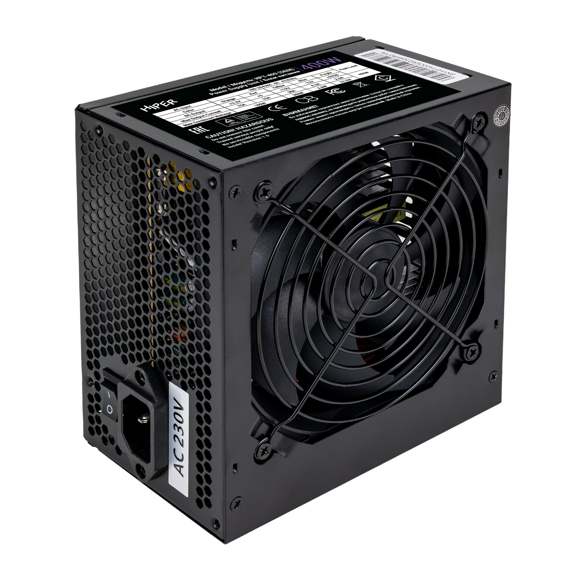 Блок питания HIPER HPT-400 400W черный OEM - фото №3