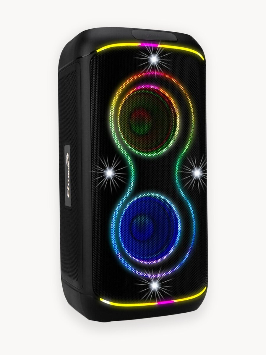 Портативная bluetooth колонка Eltronic 30-86 с беспроводным микрофоном, FM, TWS черная