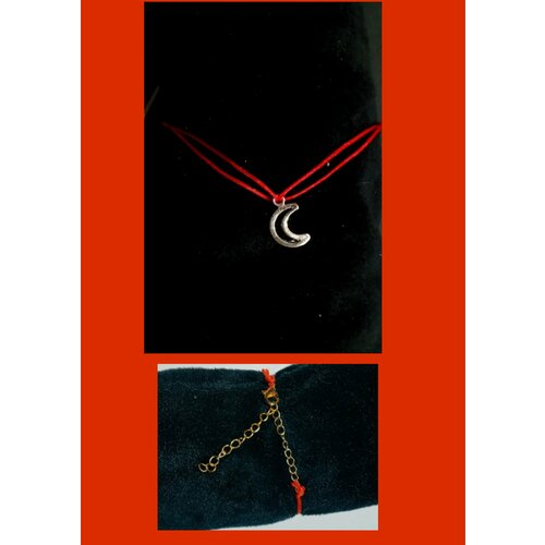 фото Браслет-нить, диаметр 10 см, красный собственно