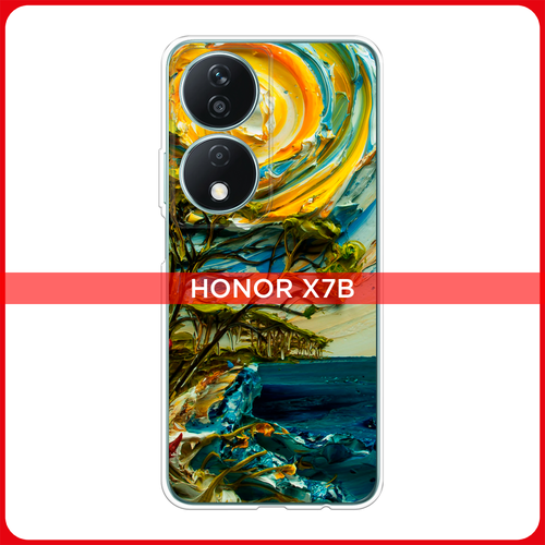 Силиконовый чехол на Honor X7B / Хонор X7B Солнце живопись силиконовый чехол на honor 60 хонор 60 солнце живопись