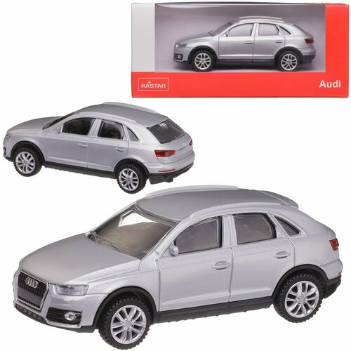 Машина металлическая 1:43 Audi Q3, цвет серебрянный - Rastar [58300S] машина металлическая 1 43 audi q3 цвет серебрянный