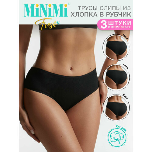 фото Трусы minimi, 3 шт., размер 46 (m), черный