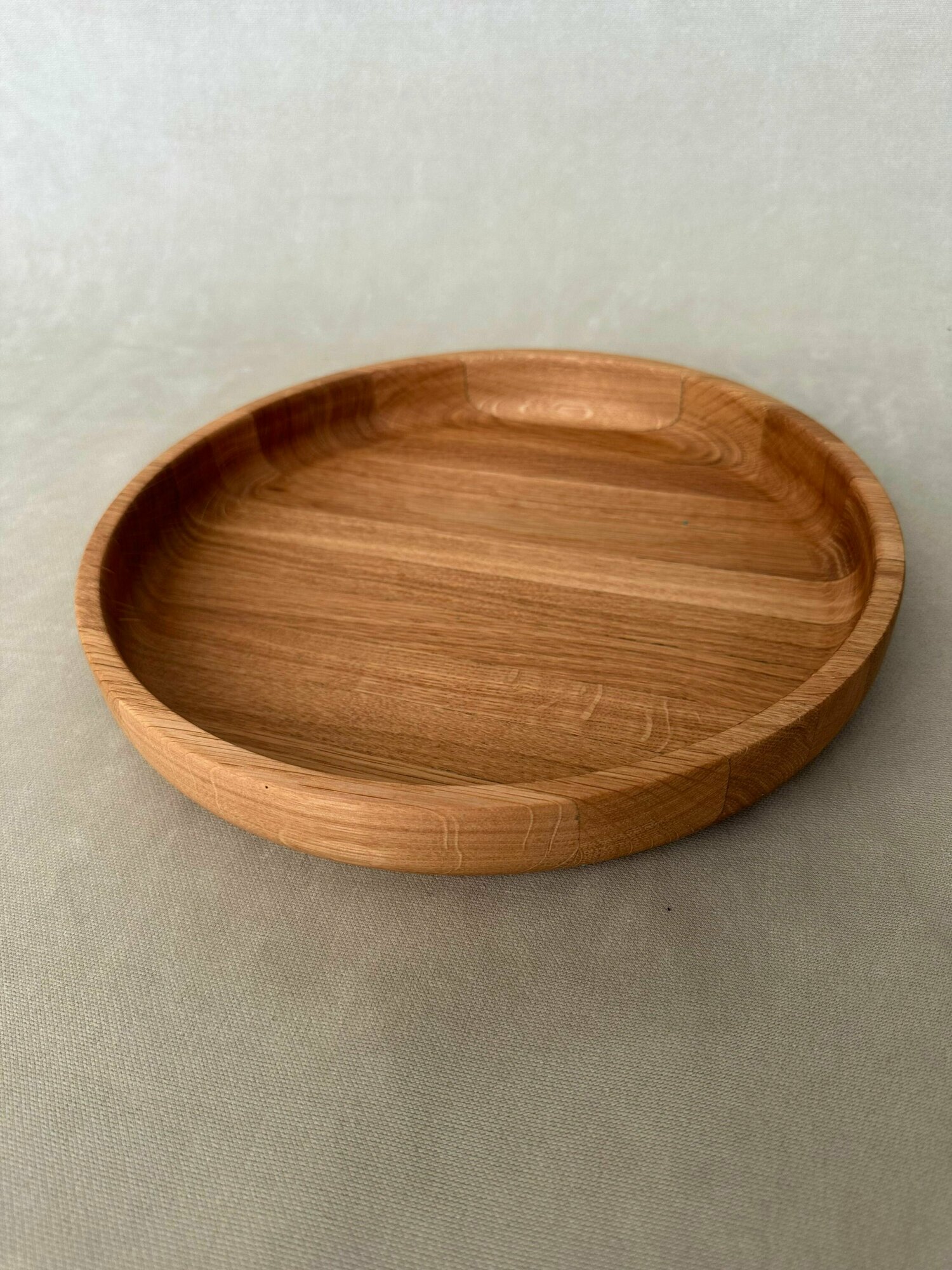 Блюдо круглое диаметр 30 см, ДУБ — фото 1