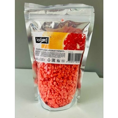 Lolimi Соль для ванн гранулированная, 500г, грейпфрут