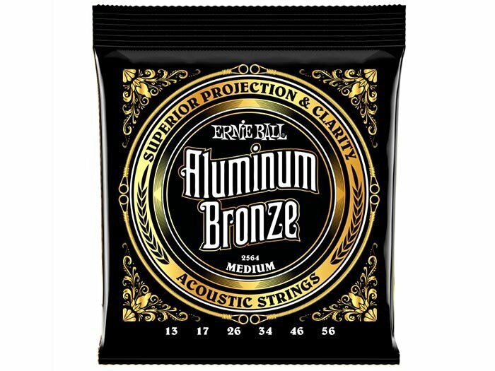 Струны для акустической гитары Ernie Ball Струны для акустической гитары ALUMINUM BRONZE MEDIUM (13-17-26-34-46-56) 2564 Ernie Ball