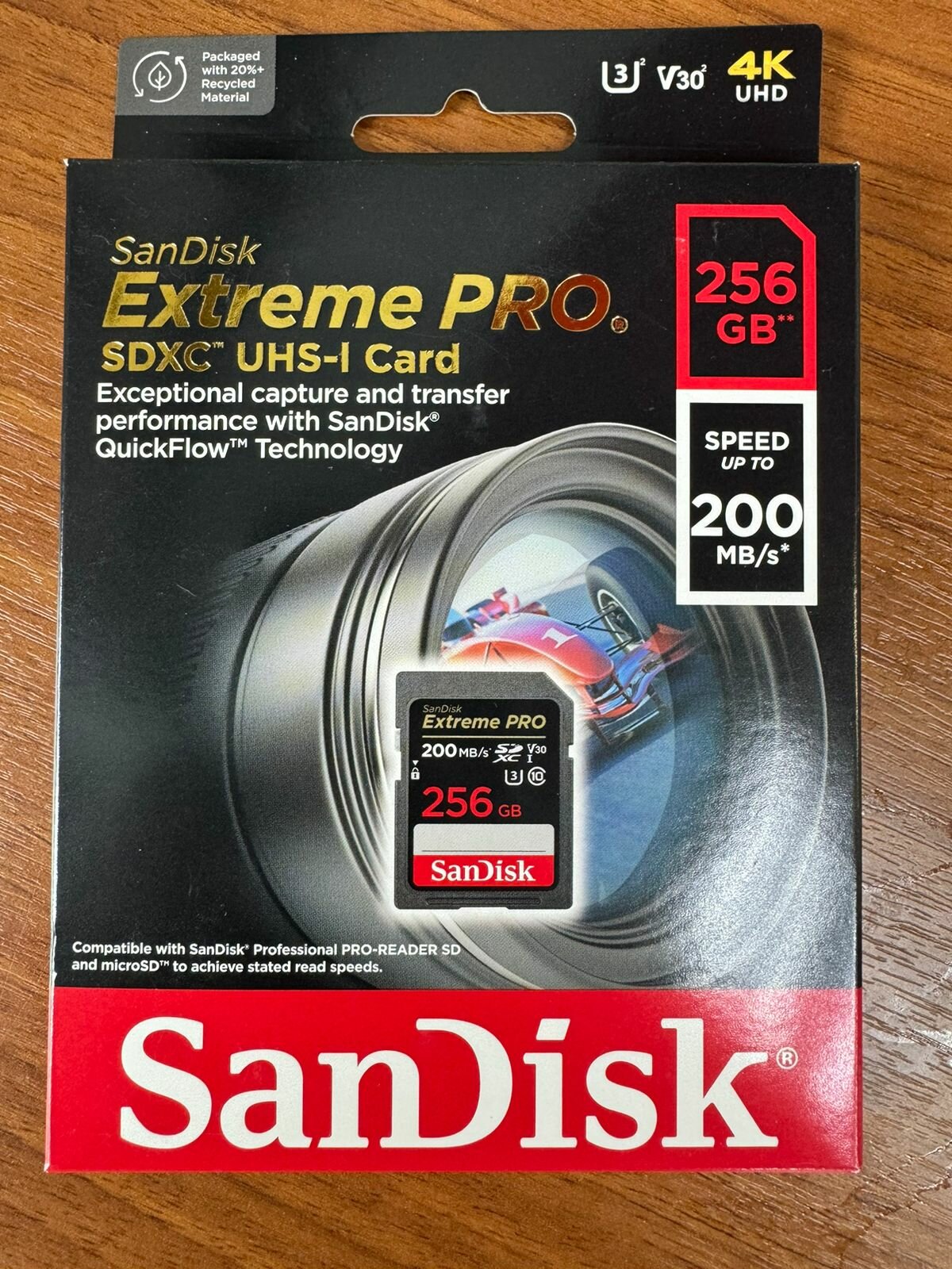 Карта памяти SanDisk SDXC 256GB Extreme Pro UHS-I V30 U3 200/140 MB/s