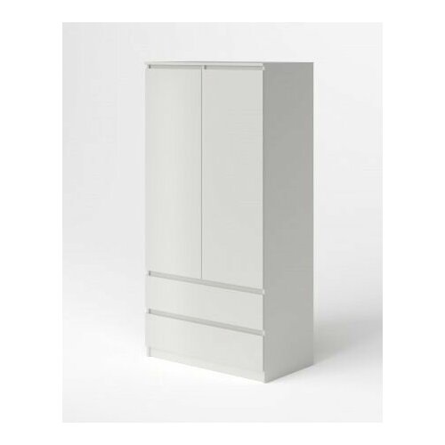 Шкаф Охта 900.1/2_1800*904*504 Белый гладкий/Белый гладкий