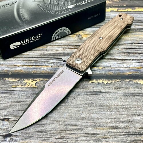 Нож складной Viper V6000CN Keeper 2, Elmax Blade, Natural Micarta Handle