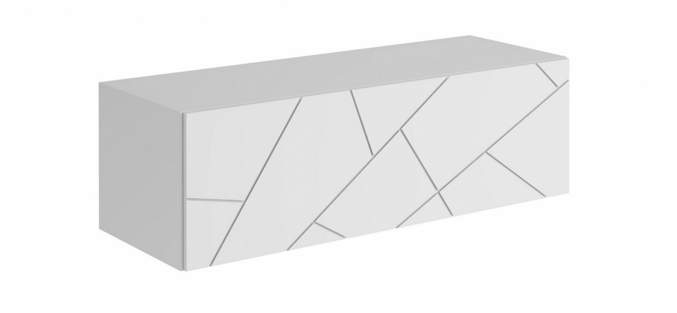 фото Тумба подвесная ТМ-004 "гранж" - Белый (Шагрень) / Белый Софт матовый