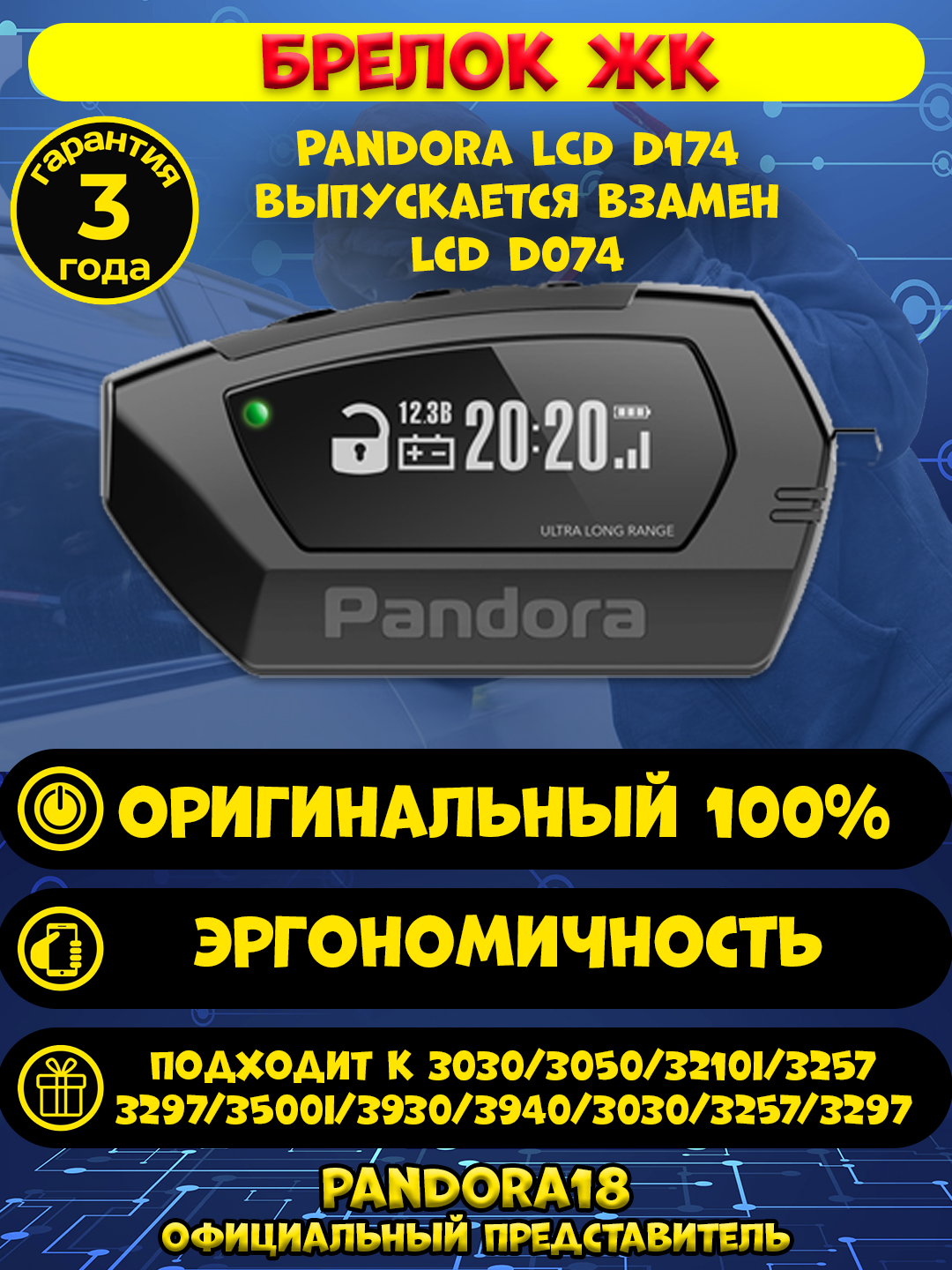 Брелок Pandora D174