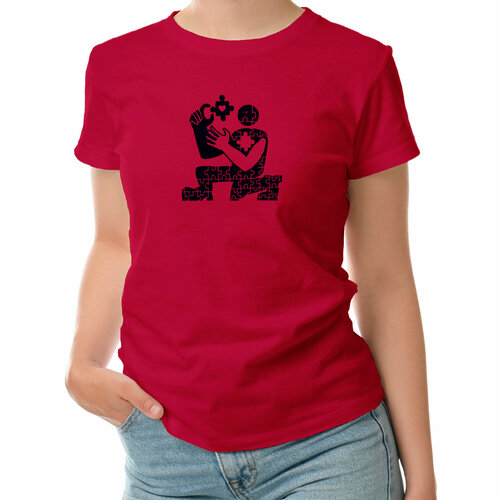 фото Футболка roly, размер s, красный