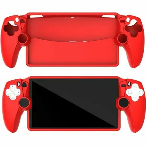 Силиконовый чехол для консоли Sony PlayStation Portal (красный) силиконовый чехол для консоли sony playstation portal черный