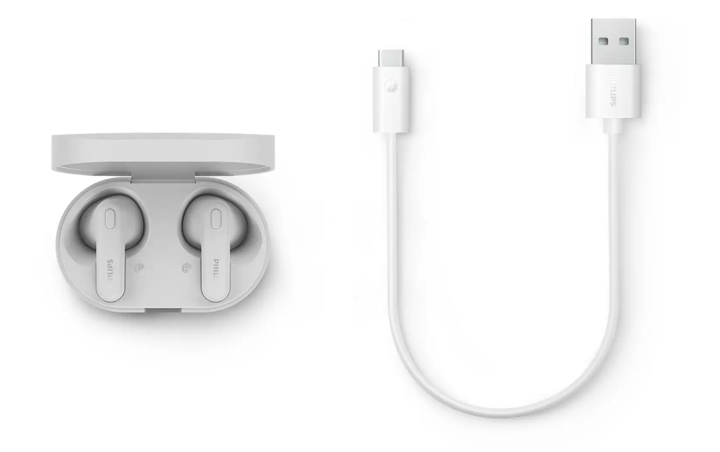 Bluetooth наушники вкладыши с микрофоном TWS Philips TAT1138WT/10 беспроводная мобильная гарнитура, белые — фото 1