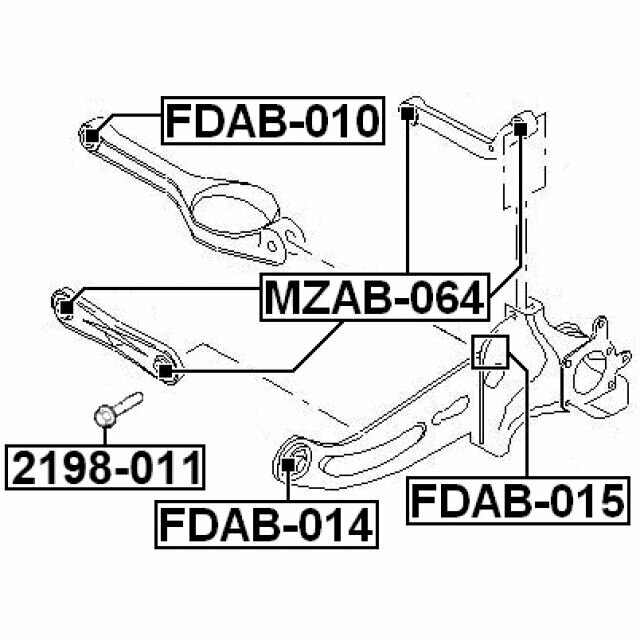 Болт Ford, Volvo FEBEST 2198-011.