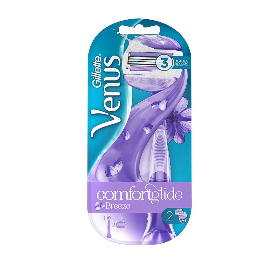 Бритва женская GILLETTE Venus ComfortGlide Breeze, со сменной кассетой