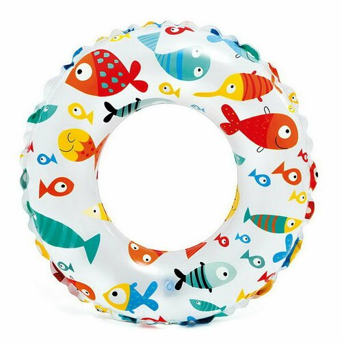 Круг надувной INTEX Lively Print Swim Rings Рыбки 3-6лет 51 см int59230NP/рыбки