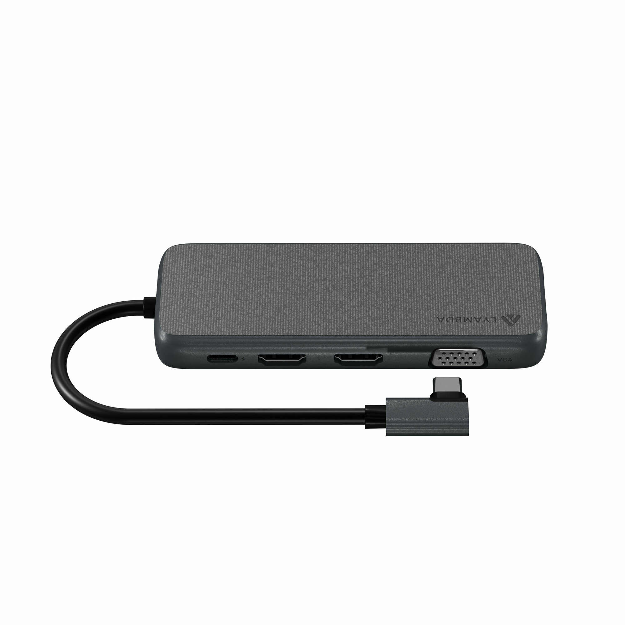 Док-станция Lyambda LC130 Type-C (2xUSB 3.0, USB Type-C, 2xHDMI, VGA, RJ-45, SD, micro-SD), Серый LC130 - фото №12
