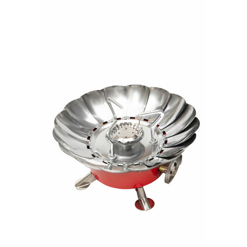 Походная туристическая газовая плита (горелка), с ветрозащитой