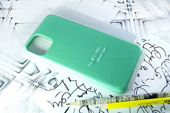 Чехол-накладка для iPhone 11 Pro VEGLAS SILICONE CASE NL ментоловый (50)