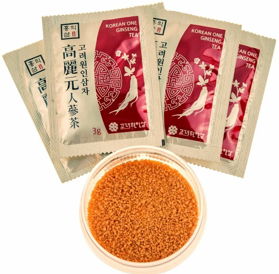 Чай с женьшенем, Korean One Ginseng Tea - 100 пакетиков - фотография № 4