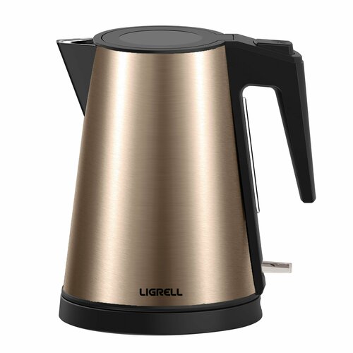 Чайник эл LIGRELL LEK-1222G 12л пов на 360град тройные стенки1200Вт LED подсветка золотой 269000₽