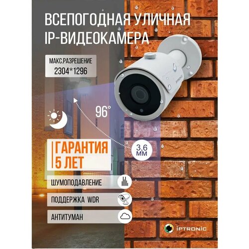 Уличная камера IPTRONIC IPT-IPL720BM36P 580000₽