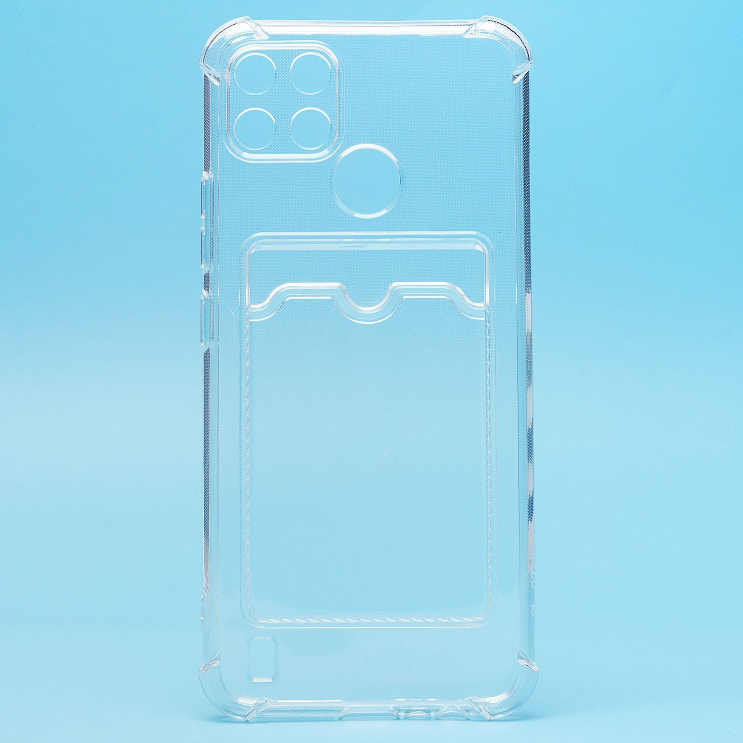 Чехол силиконовый для Realme C21Y / Реалми Ц21У с карманом для карт / с визитницей — фото 1