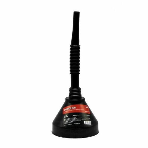 Воронка для ГСМ iSky, гофра, разборная, черная, 160 мм