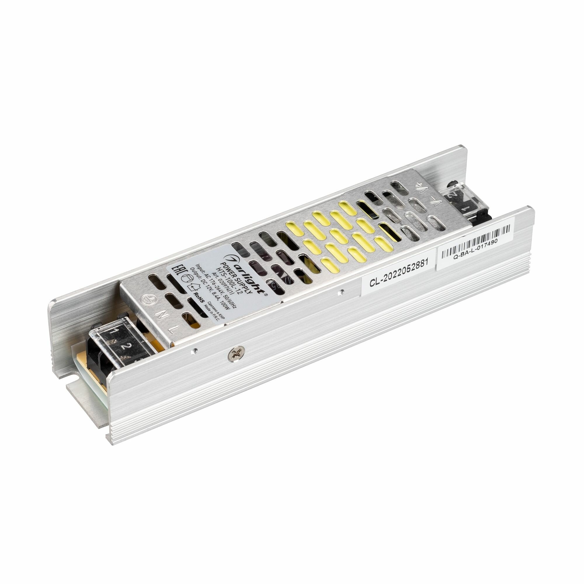 Блок питания HTS-100L-12 (12V, 8.4A, 100W) (Arlight, IP20 Сетка, 3 года) 020974(1)