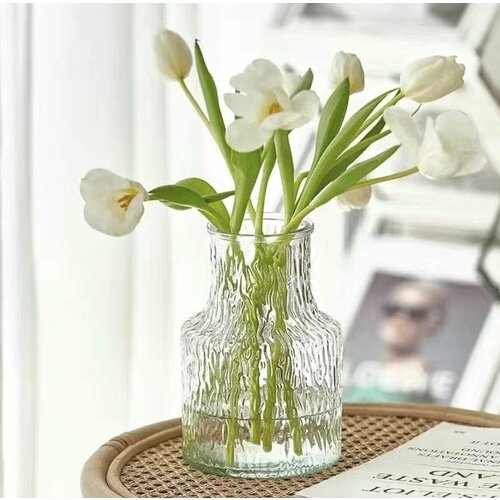 Ваза для цветов, стекло, 19 см