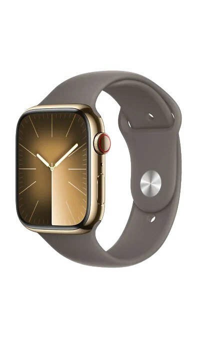 Apple Умные часы Apple Watch Series 9, 41 мм, Clay Sport Band, Gold Stainless Steel, Size M/L (MRJX3)
