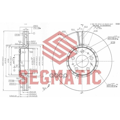 Диск Тор. Перед Volvo Xc 90 I 2.5-3.2, 17 SEGMATIC арт. SBD30093240