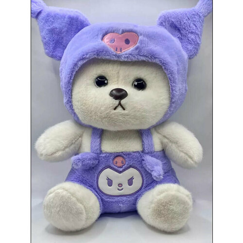 Плюшевый мишка в кигуруми/Мягкая игрушка 28 см, фиолетовый от GadFamily_Shop мягкая игрушка мишка