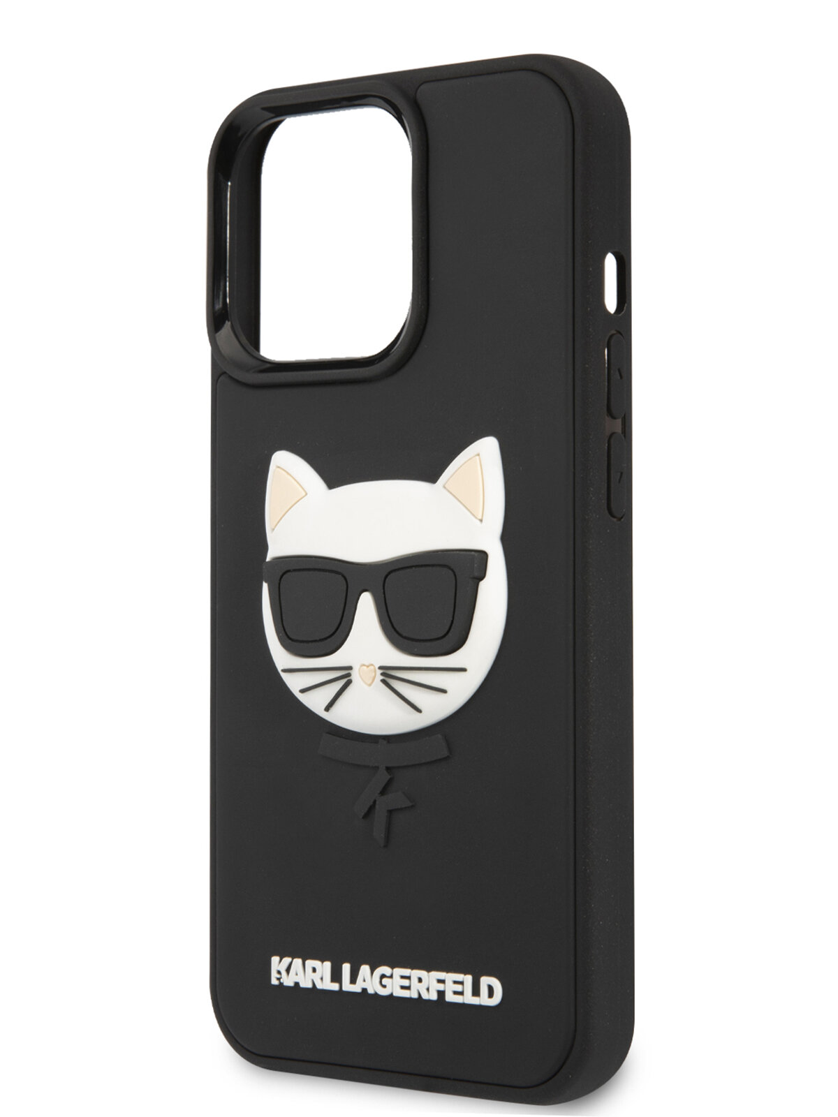 Lagerfeld для iPhone 13 Pro чехол 3D Rubber Choupette's head Hard Black