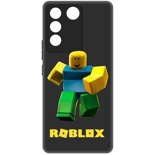 Чехол-накладка Krutoff Soft Case Roblox-Классический Нуб для Vivo T2 черный чехол накладка krutoff soft case roblox классический нуб для vivo y35 черный