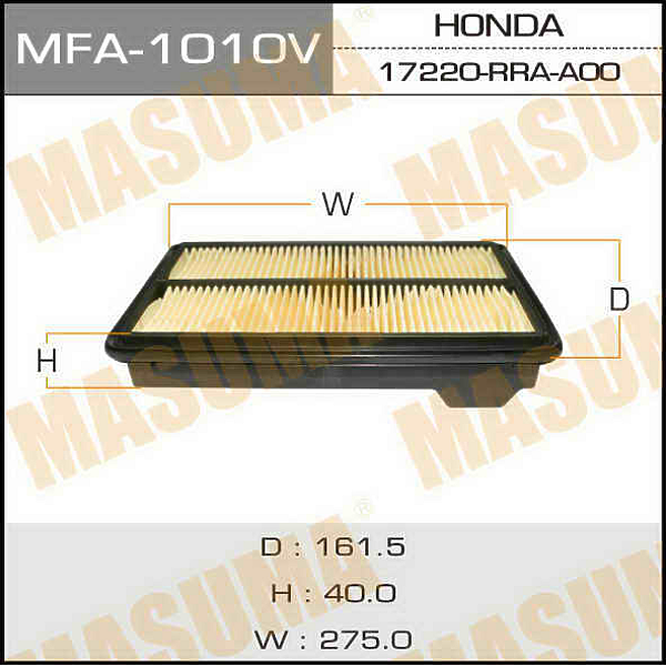 MASUMA MFA-1010 (17220RRAA00) фильтр воздушный\ Honda (Хонда) Civic (Цивик) 2.0i 06