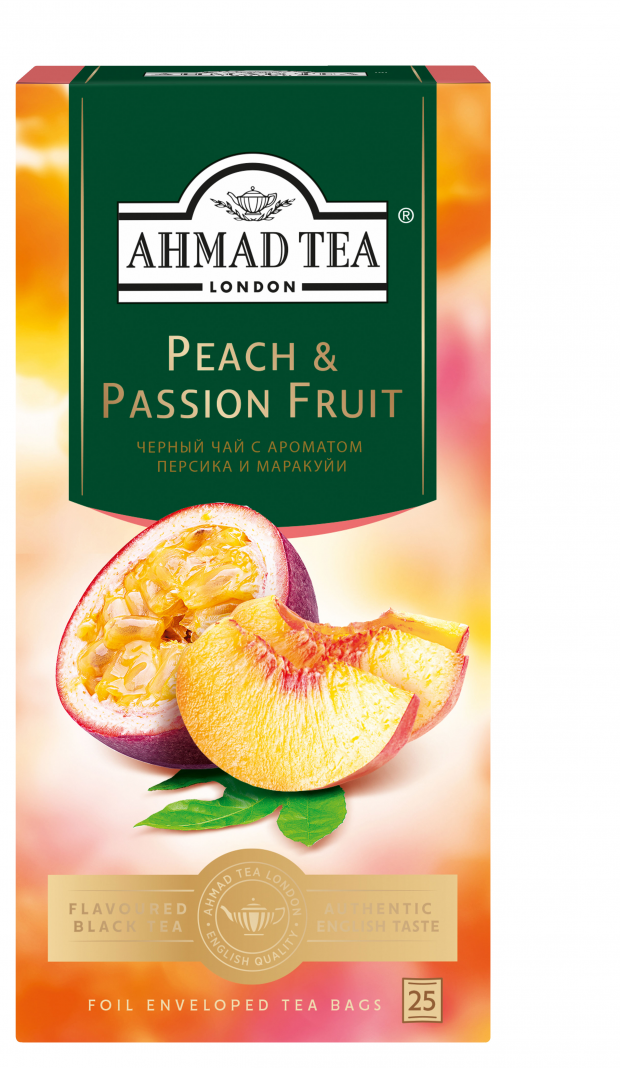 Чай черный AHMAD TEA Персик, маракуйя, 25пак