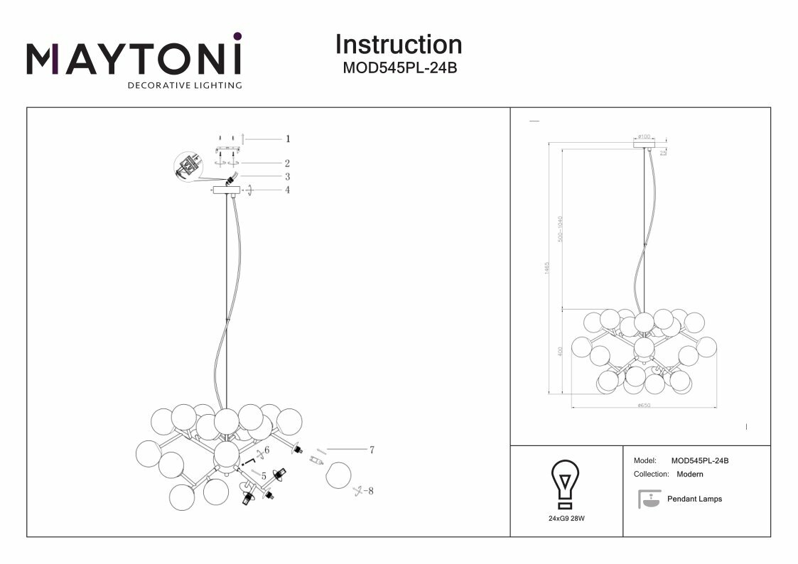 Подвесной светильник Maytoni Dallas - фото №10