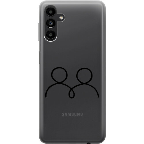 Силиконовый чехол на Samsung Galaxy A13 5G, Самсунг А13 с 3D принтом Couple Lines прозрачный силиконовый чехол на samsung galaxy a13 5g самсунг а13 silky touch premium с принтом couple lines w темно зеленый