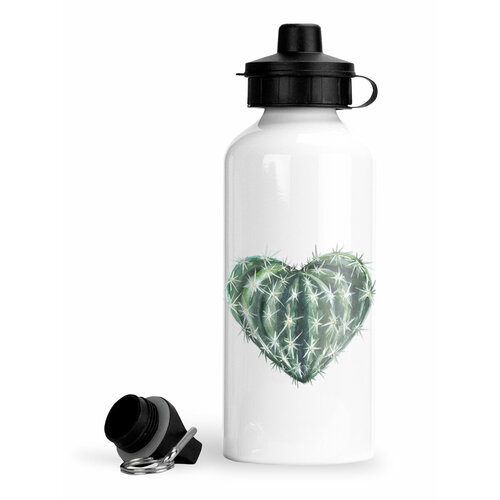 фото Спортивная бутылка сердце кактус luzimuzi