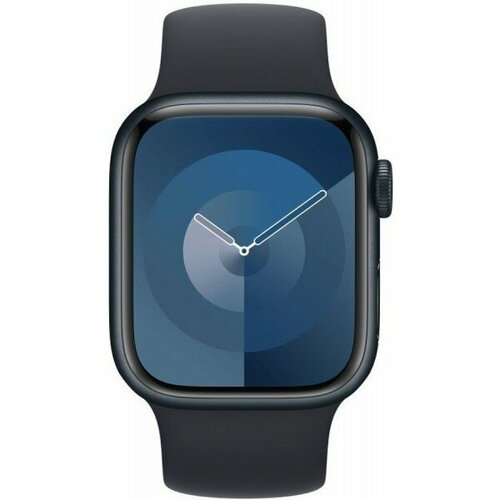 APPLE Смарт-часы Apple Watch Series 9 A2978 41мм OLED корп. темная ночь Solo Loop рем. темная ночь разм. брасл:130-200мм (MR9L3LL/A) MR9L3LL/A умные часы apple watch series 8 gps 41 мм m l темная ночь