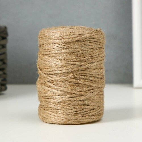 Пряжа джутовая 100 джут 100м150 гр3-х ниточная 525₽