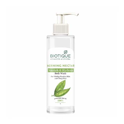 Biotique Morning Nectar Nourish & Hydrate Body Wash Увлажняющий и питательный гель для душа с аюрведическими травами 200мл