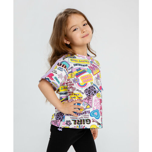 фото Футболка button blue, размер 122, мультиколор