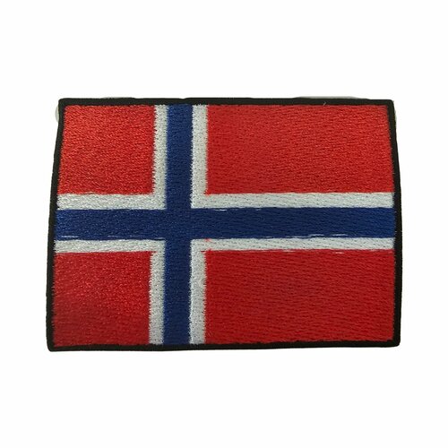большой флаг норвегии Нашивка шеврон патч, Флаг Норвегии , размер 80x60 мм