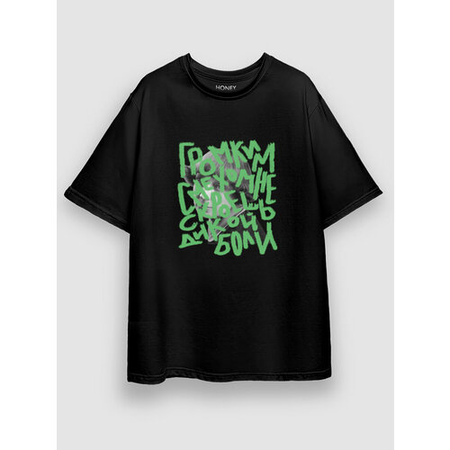 фото Футболка honey, размер l-xl, черный