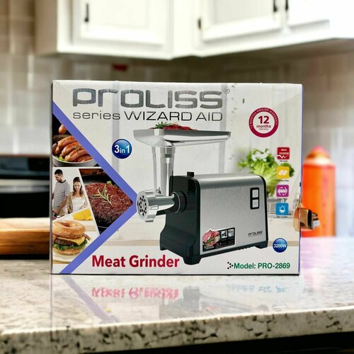 Мясорубка электрическая 3200 Вт 3 насадки Электромясорубка черный 1000000₽