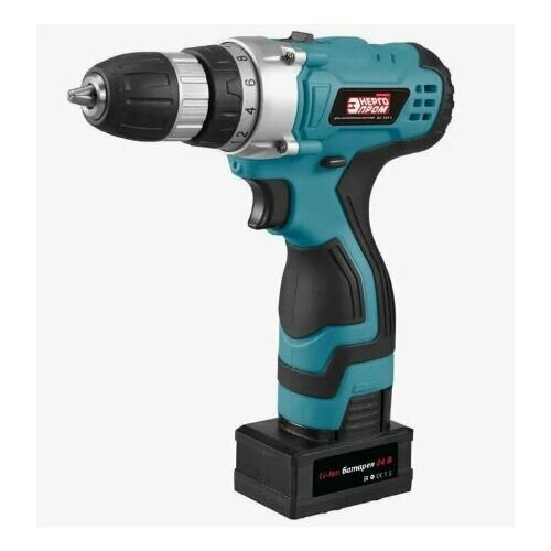 Дрель-шуруповерт аккумуляторная энергопром Home Master ДА-242Li красный квадрат 24В 2акк20Ач Li-ion 35Нм БЗП10мм кейс 640200₽